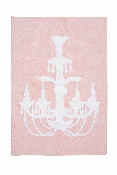 Alfombra Infantil Algodón 100% Lavable Chandelier Aratextil Rosa - Nanetes #